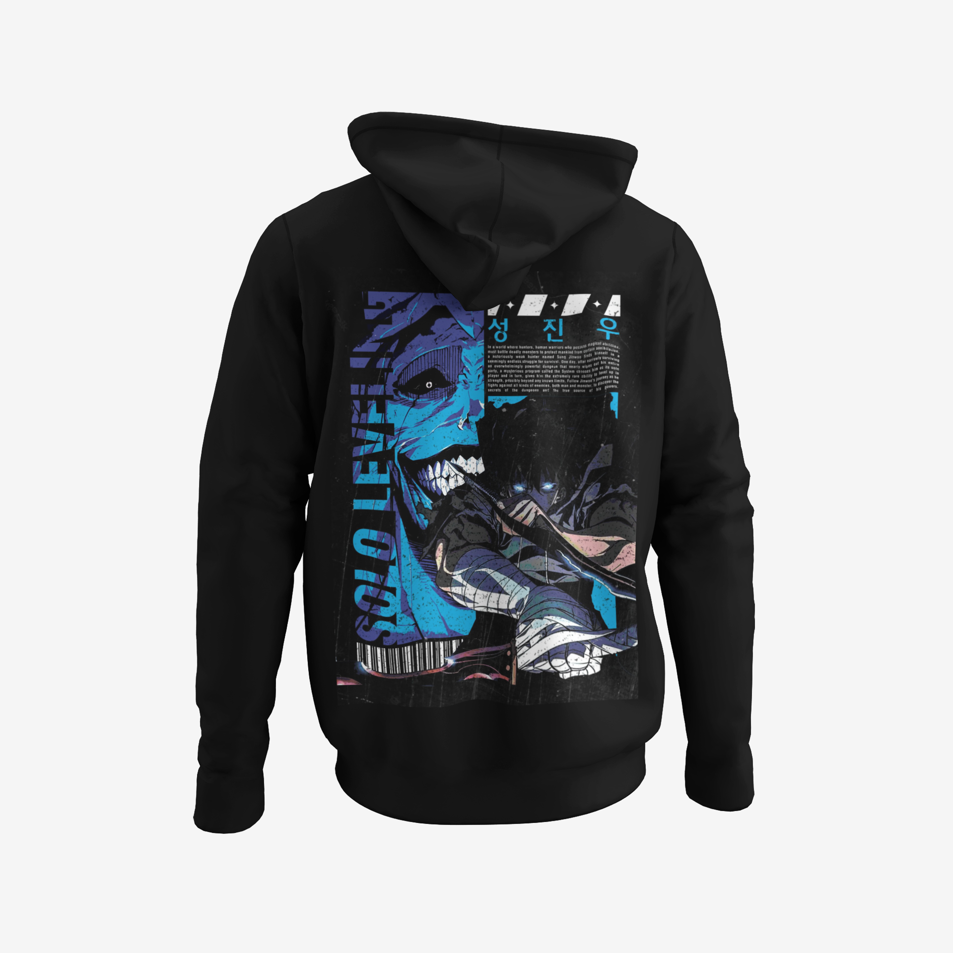 Sung Jinwoo "Solo Leveling" Shadow Monarch Blue Streetwear Hoodie