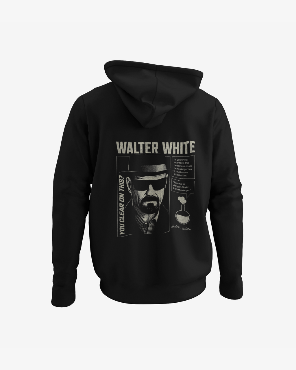 Breaking Bad Walter Hoodie "Breaking Bad" Logo Front & Heisenberg Back Pullover