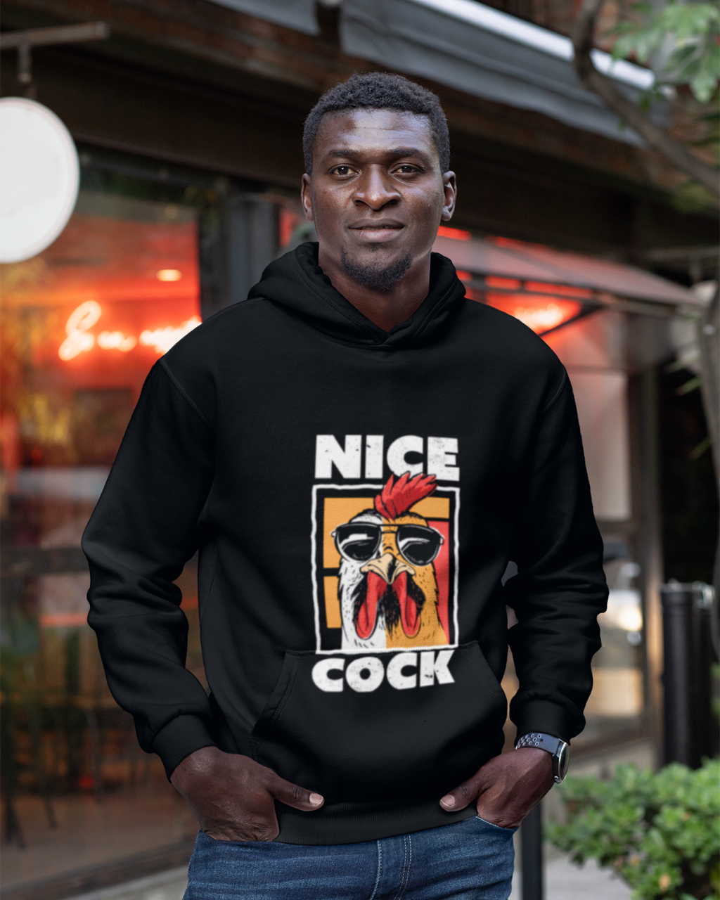 "Nice Cock" Rooster Graphic Pullover – Funny Streetwear