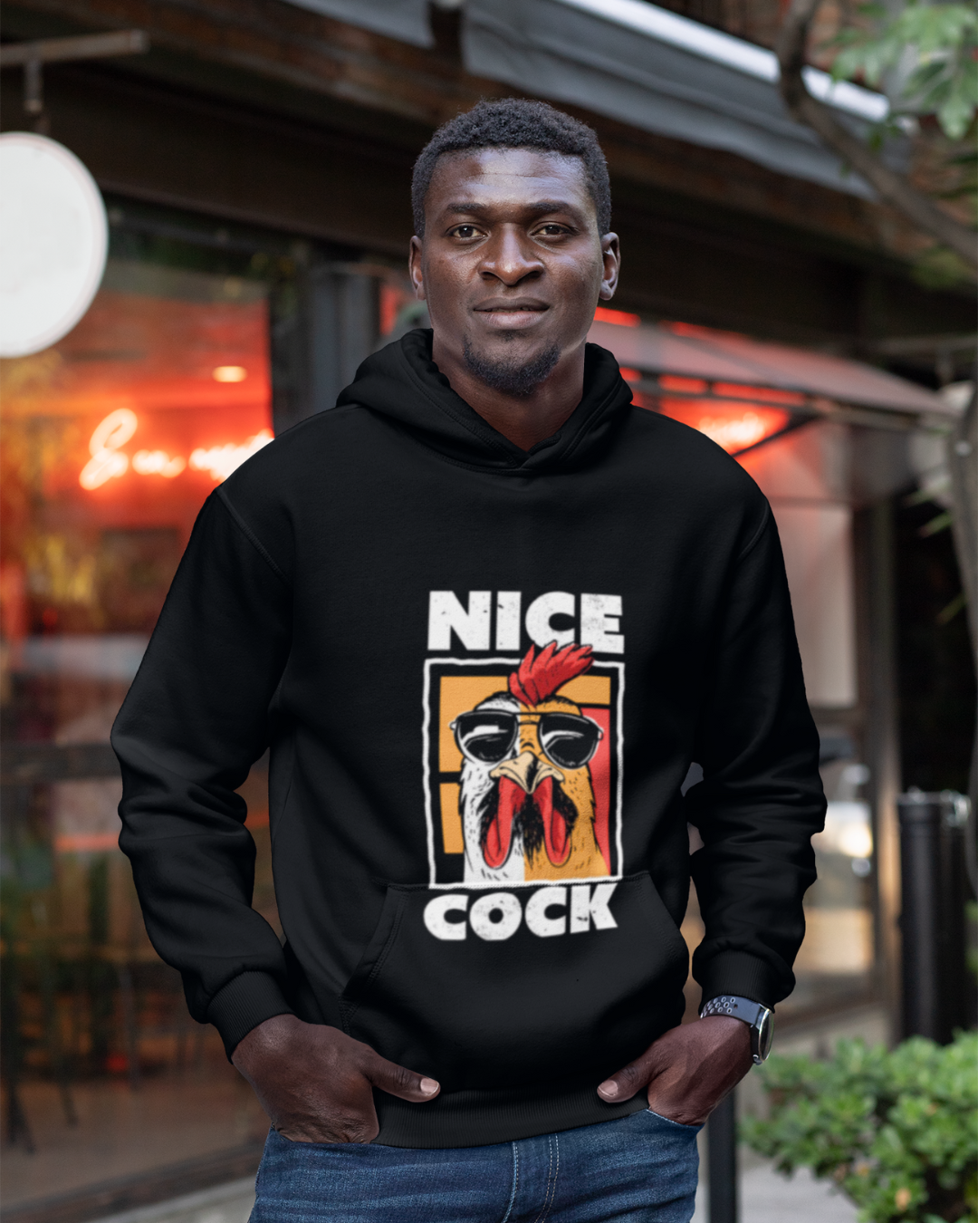 "Nice Cock" Rooster Graphic Pullover – Funny Streetwear