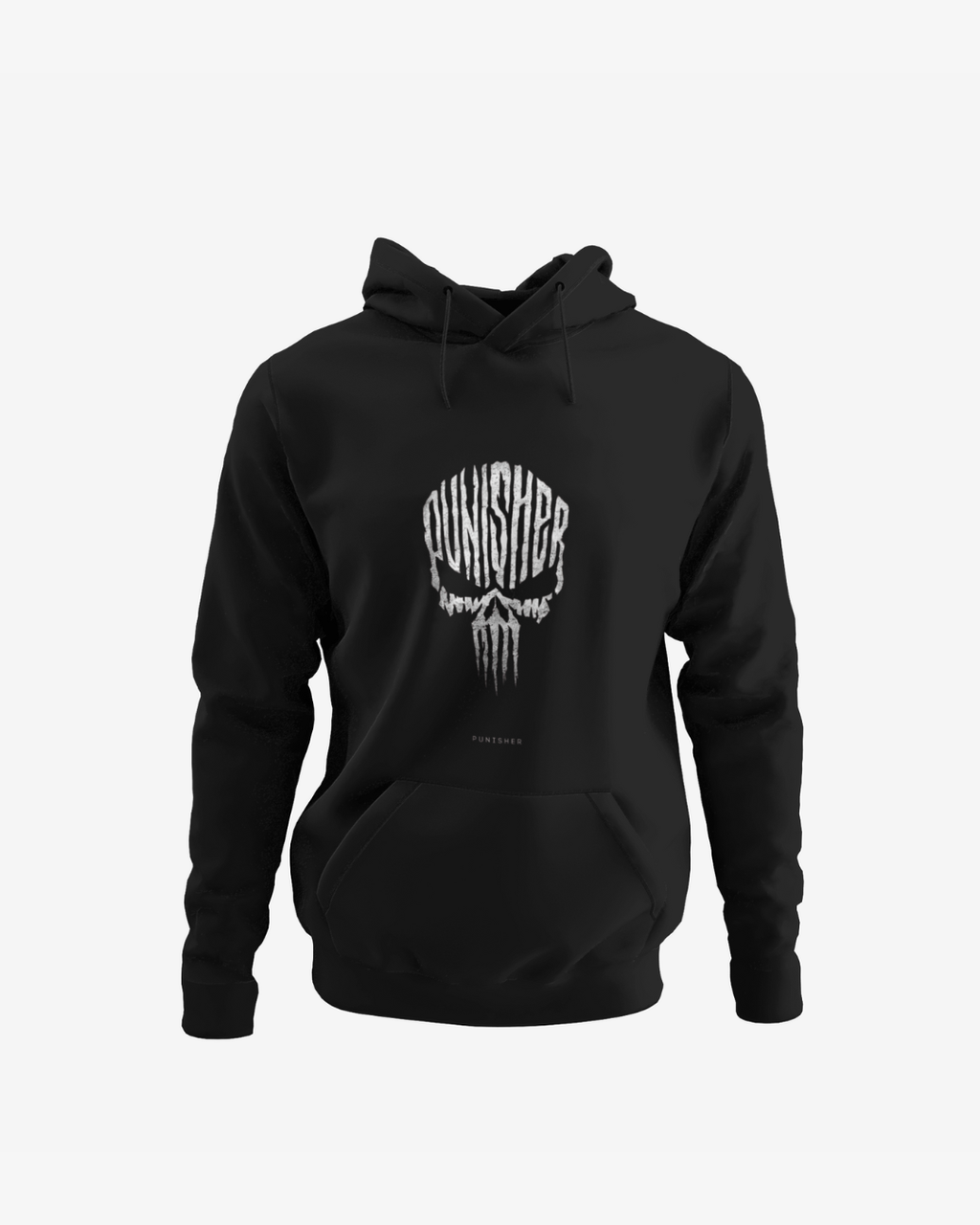 The Punisher Skull-Themed Black Vigilante Hoodie