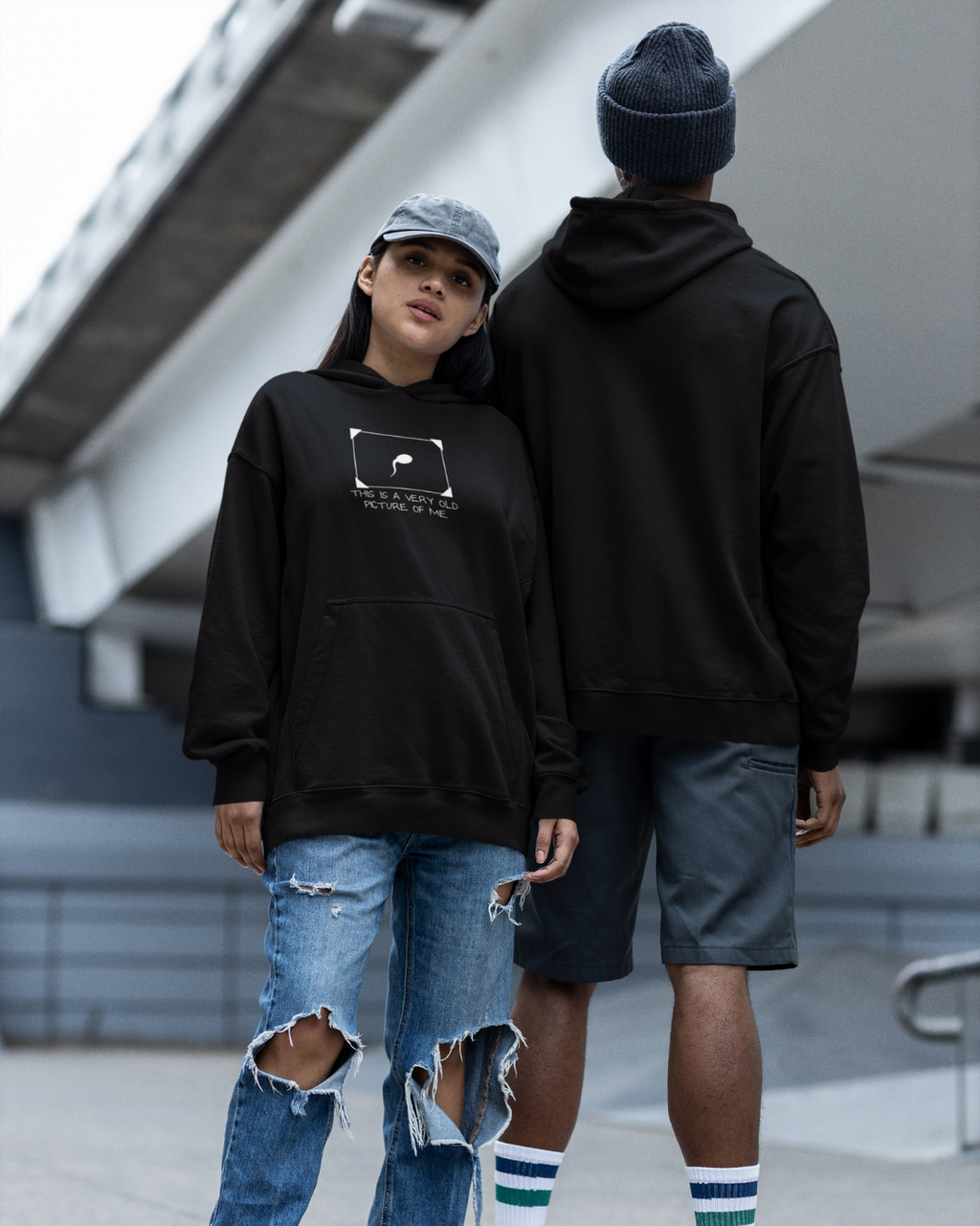 Sperm Humor Hoodie "A Very Old Picture of Me" Meme Pullover – Novelty Gift