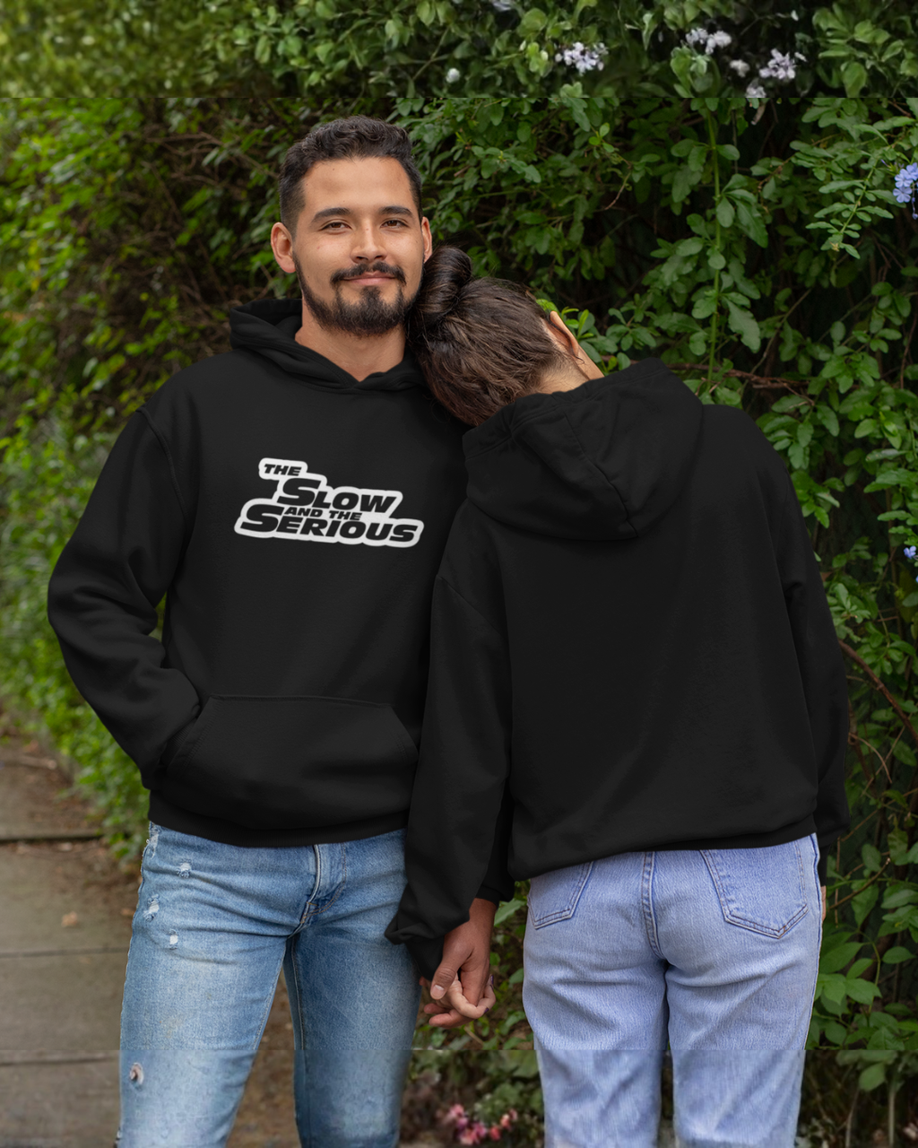 "The Slow and The Serious" White Hoodie