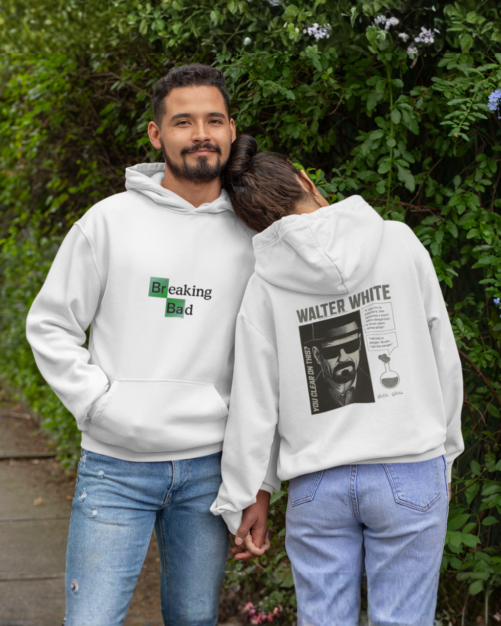 Breaking Bad Walter Hoodie "Breaking Bad" Logo Front & Heisenberg Back Pullover