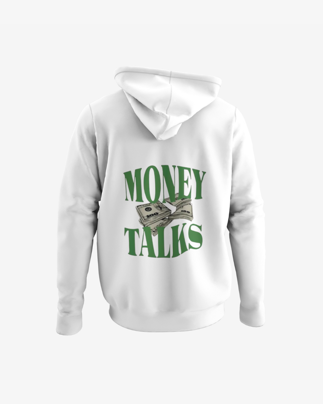 Luxury Motivation Hoodie RICH RISK Front & MONEY TALKS Back Pullover