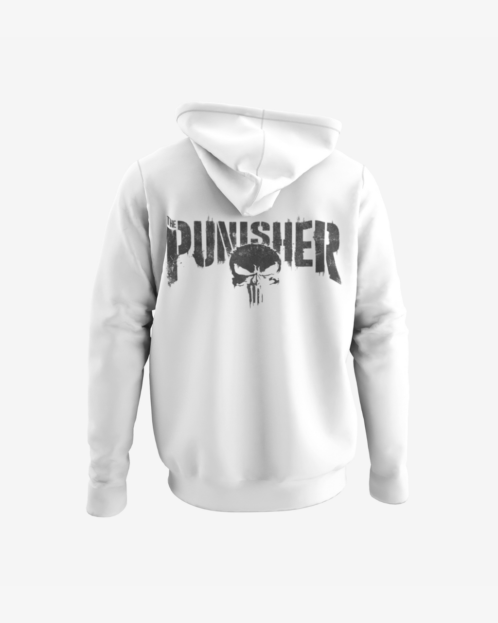 The Punisher Skull-Themed Black Vigilante Hoodie