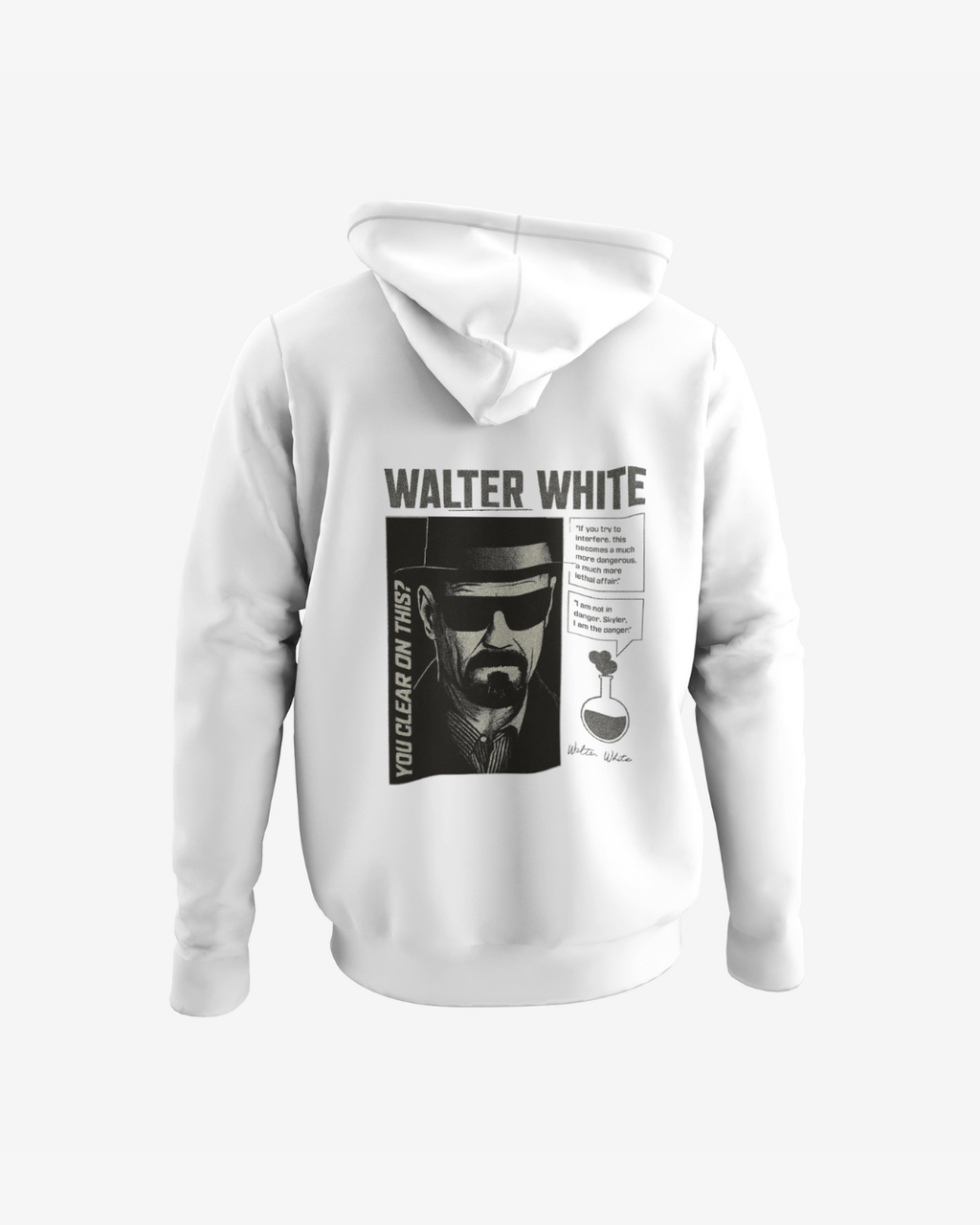 Breaking Bad Walter Hoodie "Breaking Bad" Logo Front & Heisenberg Back Pullover