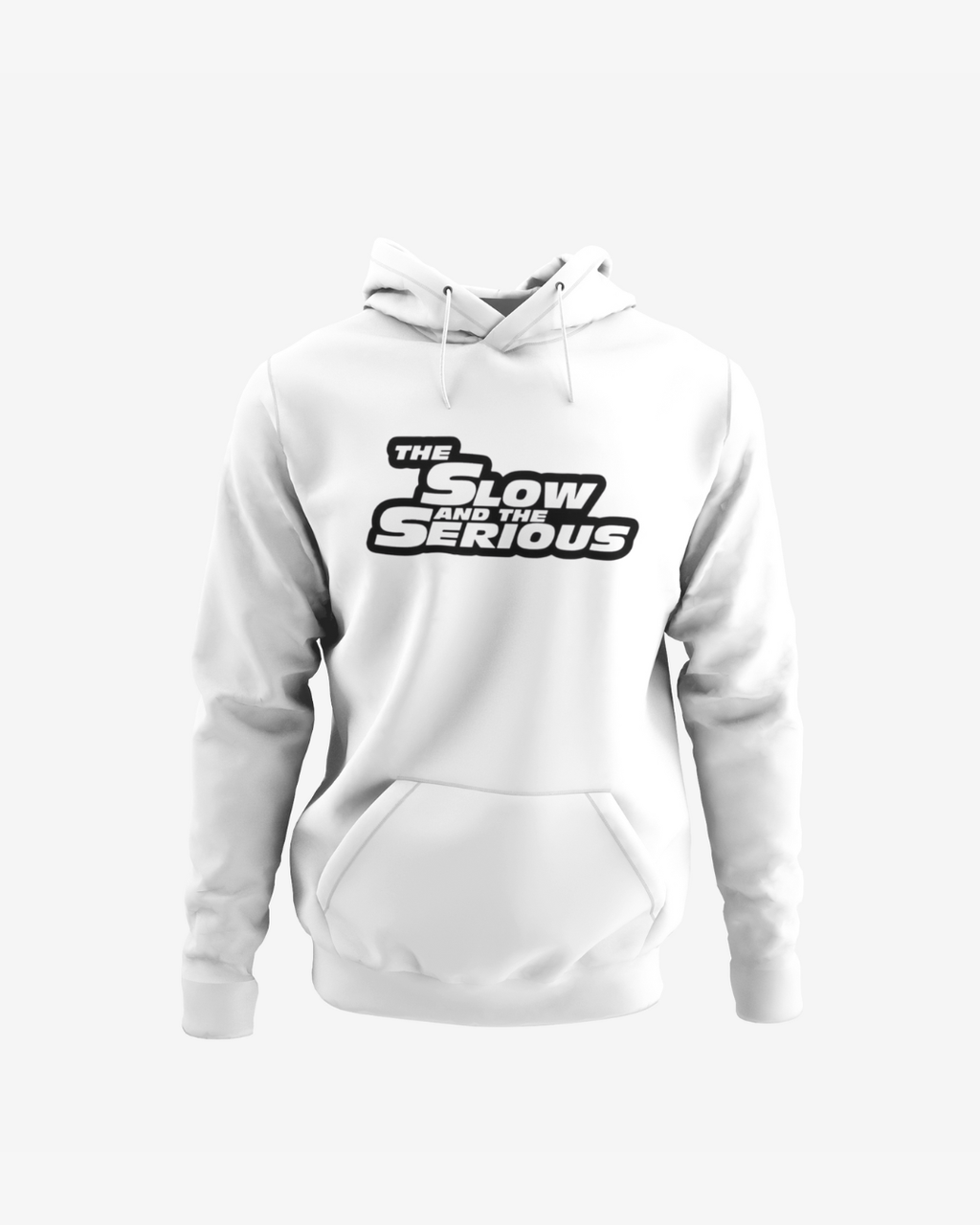 "The Slow and The Serious" White Hoodie