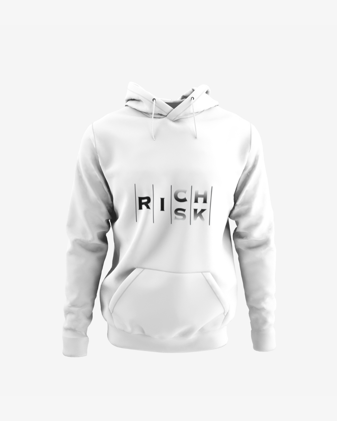 Luxury Motivation Hoodie RICH RISK Front & MONEY TALKS Back Pullover